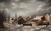 Francis Guy Winter Scene in Brooklyn painting